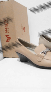 Marley Fenna 01 - Sepatu Kerja Pantofel Wanita Untuk Acara Formal Kantor Bahan Kulit Sintetis Warna Hitam