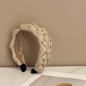 Black Twist Braid Xie Na Same Headband Female Fancy Hair Accessories Wide Brim Classy Headband 2023 New Arrival Cover Gray Hair