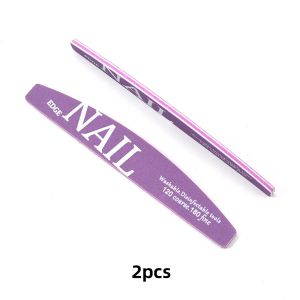 2/5/10Pcs Chic Purple Crescent Nail File Set Dual 120/180 Grit Washable Salon-Grade Manicure Tools for Shaping Flawless Nails