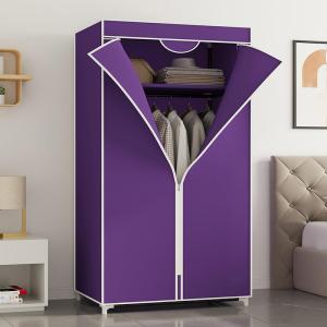 Economical Thickened Sturdy Simple Modern Single Person Fabric Wardrobe Metal Tube Construction for Home Leisure Furniture