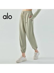 alo กางเกงโยคะ yoga กีฬากลางแจ้งสำหรับฤดูใบไม้ร่วงและฤดูหนาวการวิ่งจั๊มพิลาทิสเต้นรำเก้าจุดกางเกงออกกำลังกายแห้งเร็ว