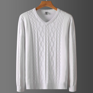 Mens V-Neck Solid Color Sweater Half Sleeve Knitted Casual Fashion Spring Autumn Short Sleeve Leisure Trendy Mens Top