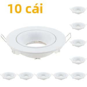 JOYINLED 1/10 Chiếc GU10 MR16 Đèn Tròn Đèn Downlight Âm Trần Khung Có Thể Điều Chỉnh Đen Trắng Trần Giá Đỡ 85 Mm Cho Tiền Sảnh