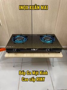 Bếp Gas Kính Cường Lực Cao Cấp RIKY bảo hành 12 tháng - Inox Xuân Mai