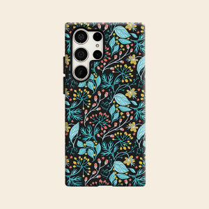 Dark Floral Berry Luxury Fashion Full Lens Protective Case for Samsung Galaxy S26 S25 S24 A56 A36 Plus Ultra