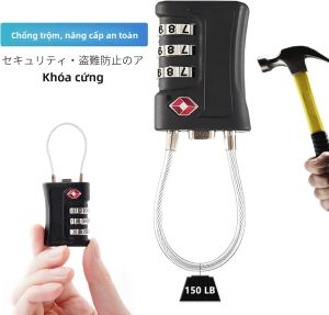 Khóa Kết Hợp 3 Chữ Số TSA Công Cụ Bảo Mật Chống Trộm Cho Vali Hành Lý Ổ Khóa Mã Hóa Du Lịch Với Mật Khẩu Tùy Chỉnh