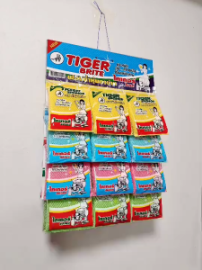 ฟองน้ำหุ้มตาข่าย (12ชิ้น/แผง) ฟองน้ำ ฟองน้ำตาข่าย ฟองน้ำแผง ฟองน้ำล้างจาน