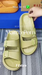 Marco Pony รองเท้าแฟชั่นผู้หญิง รองเท้าผู้หญิง กันลื่น พื้นนุ่มมาก ทนต่อการสึกหรอ เบาสบาย วัสดุ EVA ลำลอง MH9035