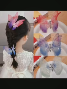 Jepit Rambut Anak Perempuan Model Kupu-Kupu Gaya Korea Bisa Bergerak JR017
