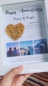 Craftivy FRAME POTRAIT EDELWEISS PHOTO MUSIC SPOTIFY bingkai PIGURA 6R custom tulisan foto barcode bisa discan pigura lampu LED hadiah kado hampers dried flower wisuda kelulusan perpisahan ulangtahun pernikahan anniversary aesthetic kekinian