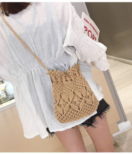 Túi Đeo Vai Đan Màu Trơn Túi Đeo Vai Đan Mùa Hè Túi Đi Biển Túi Đeo Chéo Túi Đeo Vai Đơn Túi Đeo Vai Mềm Túi Đeo Vai Nhỏ