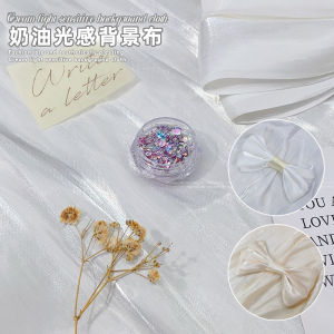 Gold Foil Embossed Satin Nail Art Photography Props Mesh Sensation Star Moon Background Cloth Decoration Beauty Tools