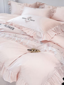 100% Cotton Lace Ruffle French Style Bedding Set