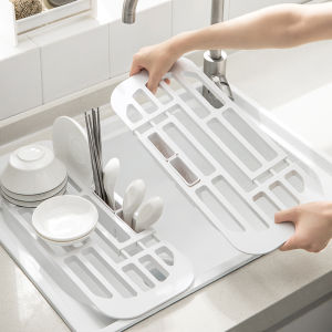 Japan Sink Draining Rack: Retractable Kitchen Sink Rack, Bowl Dish Plate Draining Storage Rack, Vegetable Draining Board