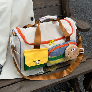 กระเป๋าใส่ของสำหรับเดินทางระยะสั้น ความจุขนาดใหญ่ กระเป๋าถือสำหรับผู้หญิง กระเป๋าสะพายไหล่ข้างเดียว กระเป๋าออกกำลังกาย กระเป๋าใส่ของสำหรับออกกำลังกาย