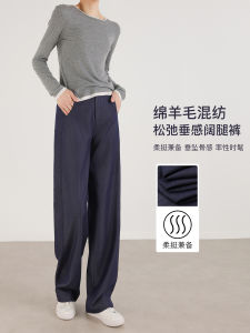 Quần Jeans Denim Ống Rộng Cạp Cao Cho Nữ Quần Dài Thường Ngày Dáng Rộng Phong Cách Hàn Quốc Quần Dài Dài Đến Mắt Cá Chân