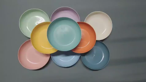 WADAH MANGKOK MAKANAN JERAMI BULAT TEBAL DAN HALUS BPA FREE / PIRING WHEAT STAW DINNER PLATE TERMURAH