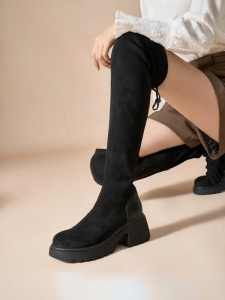 Josiny | Women Knee-high Boots New Spring Autumn Stretch Slim Fit Small Size Boots