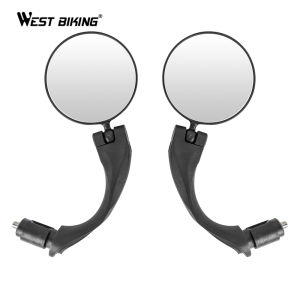 West Biking | WEST BIKING HD Rearview Mirror for Bicycle 360° Adjustable Wide Angle Convex Handlebar Plug MBT Safety Accessory for Cycling