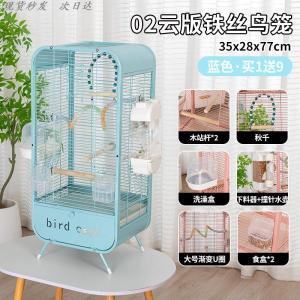 Luxury Parrot Cage Villa Style Large Size Household Birdcage Henhouse Design for Parrots Canaries Cockatiels And Other Birds
