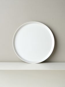 Nordic Minimalist New Bone China Steak Plate Serving Tray Premium Pure White Large Dinner Plate Pasta Dish Home Use round Plate