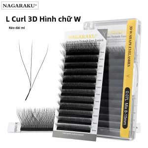 Mi Giả NAGARAKU 3D Hình Chữ W Độ Cong L Chất Liệu Tổng Hợp Mềm Mại Tự Nhiên Cao Cấp Dệt Tay Kích Thước 1cm-1.5cm