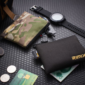 Outdoor Tactical Multi-Functional Small Coin Key Card Holder Nylon Fabric Zipper Closure Mens Wallet Youth Pop Style