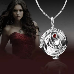 The Vampire Diaries Necklace Elena Gilbert Fashion Vervain Verbena Pendant Photo Locket Jewelry Men Women Christmas Party Gifts