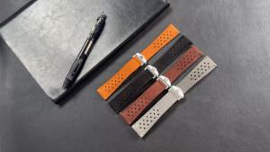 20mm 22mm 24mm Universal Cowhide Leather Wristbelt Fold Buckle Strap Business Watchband Frosted Soft Bracelet for Men Women Belt