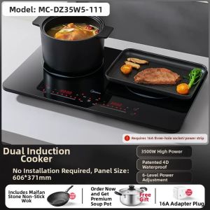 Midea | Dual Head Embedded and Countertop Electric Stove 3500W High Power