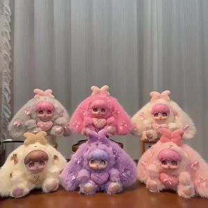 LDCX | Cute Bunny Ear Plush Keychain New Heart Vinyl Face Doll Sweet Good Night Lovely Pendant Stuffed Toy for Bag Decor Gift