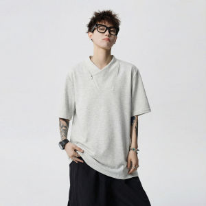WUKONGYOUHUO | Asymmetric V-Neck Loose Casual T-Shirt