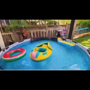 MOMO Baby Pool Float with Sunshade Canopy UPF50+ Sun Protection Inflatable Infant Swim Ring with Steering Wheel Salbabida for Kids Toddler Swimming Seat