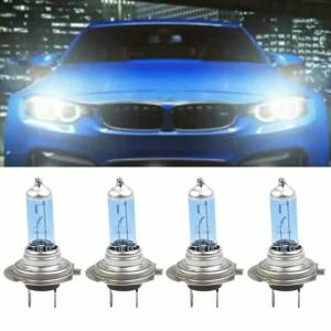4pcs White 12V H7 100W 6000K Halogen Lamp Super Bright Halogen Car Headlight Bulbs SUPERWHITE HALOGEN H7 Headlight Bulbs