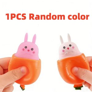 Meade | Squishy Mochi Toys Carrot Rabbit Squeeze Cups Cute Unique Stress Relief Sensory Portable Fidget Office Home Relax Creative Gifts