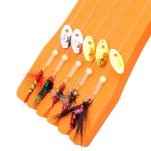 Toxic Mosquito Fly Fishing Hook Set Assisted Launcher Nuts Bright Spots No Line Damage Fly Fishing Lure Kit for River Stream Lake Pond