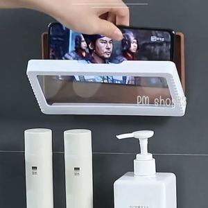ที่วางโทรศัพท์ พร้อมส่ง กล่องวางโทรศัพท์มือถือ กันน้ำ แบบติดผนัง เคสกันน้ำ Touch Screen สัมผัสจอจากด้านนอก เปิดปิดได้ ที่วางโทรศัพท์ติดผนังห้องน้ำ