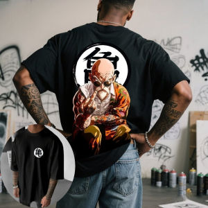 Bandai | Dragon Ball Summer Mens T-Shirt Anime Master Roshi Autumn Y2K Harajuku Boy Childrens Parent-Child Trend Short Sleeve Winter