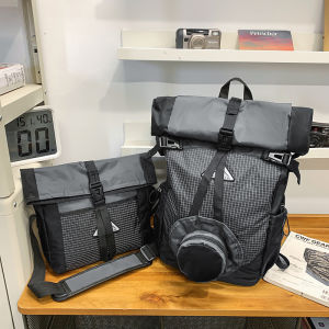 Outdoor Large Capacity Hiking Backpack Crossbody Single Shoulder Commuter Bag Durable Nylon Sports Bag with Multiple Compartments