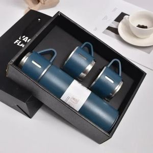 304Stainless Steel Insulated Cup with Three Lids Portable Handheld Bag Gift Box Set Vacuum Water Cup