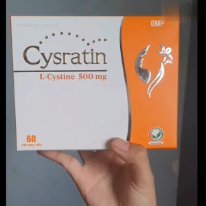 Cysratin L-Cystine 500mg | Viên Uống Đẹp Da Hỗ Trợ Chống Oxy Hóa Dưỡng Da Sáng Khỏe Giảm Gãy Rụng Tóc 60 Viên