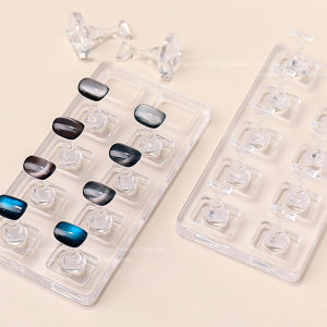 5/10Pcs Transparent Non-Magnetic Nail Display Stand for Acrylic Fake Nails Display Board For Manicure Salon Practice Holder Tool