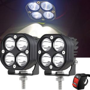 3" 40W Motorcycle Led Spotlight Car Motorcycle Fog Lights White Amber Green Auxiliary Motorcycle Headlights 12v for Off Road 4X4
