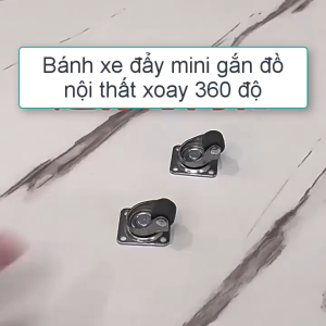 Bộ 4 bánh xe đơn mini xoay 360 độ gắn đồ vật đồ nội thất đa năng giúp dễ dàng di chuyển