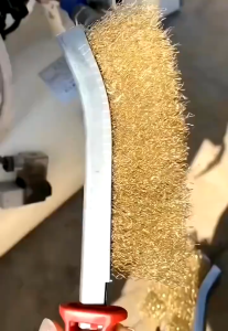 Sikat Kawat Baja Gagang Plastik Kawat Kuningan Wire Brush Sikat Kawat Kuningan Model Golok Kawat Sisir Kuningan