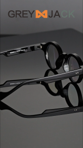 Grey Jack Kacamata Antiradiasi Blueray Model Bulat Unik Retro Vintage TR+Acetate Fashion Pria Wanita Bisa Minus Modis Keren 2003