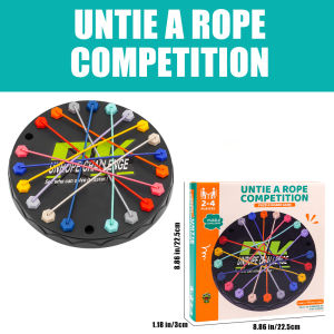 Rope Puzzle Challenge Set Logic Training Thinking Focus Two Person Battle Interactive Board Game Chessboard Game Toy