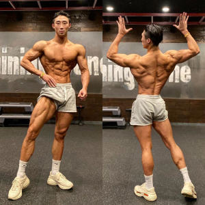 Mens Fitness Shorts Cotton Sporty Training Squat Summer Loose Roll Edge Running Pants Breathable Moisture Wicking Elastic Waist