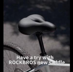 ROCKBROS Hollow Bicycle Saddle Breathable Men Women MTB Road Bike Saddle Memory Foam Shock Absorbing Comfortable Big Bike Seat