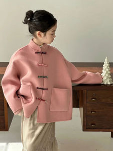 Girls New Year Visit Traditional Chinese Costume Outfit Spring Autumn New Style National Style Jacket Set Childrens Clothing